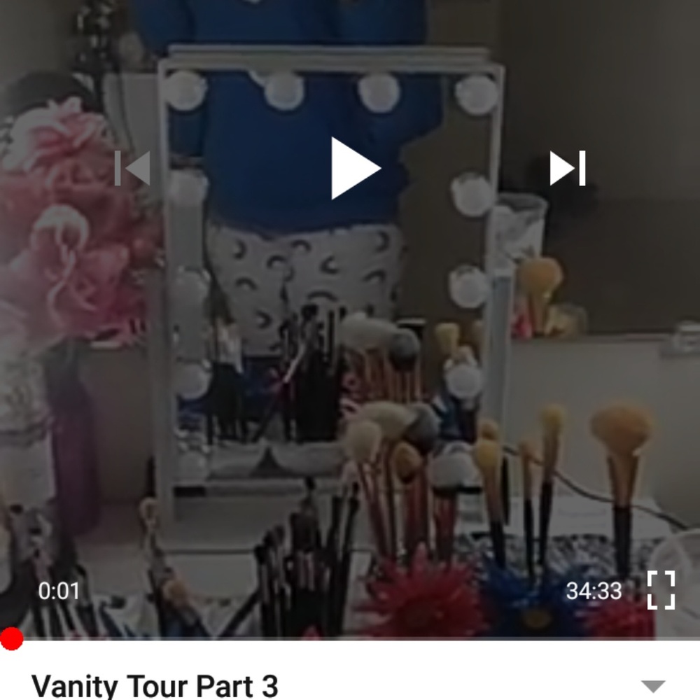 Vanity mirror with LED lights